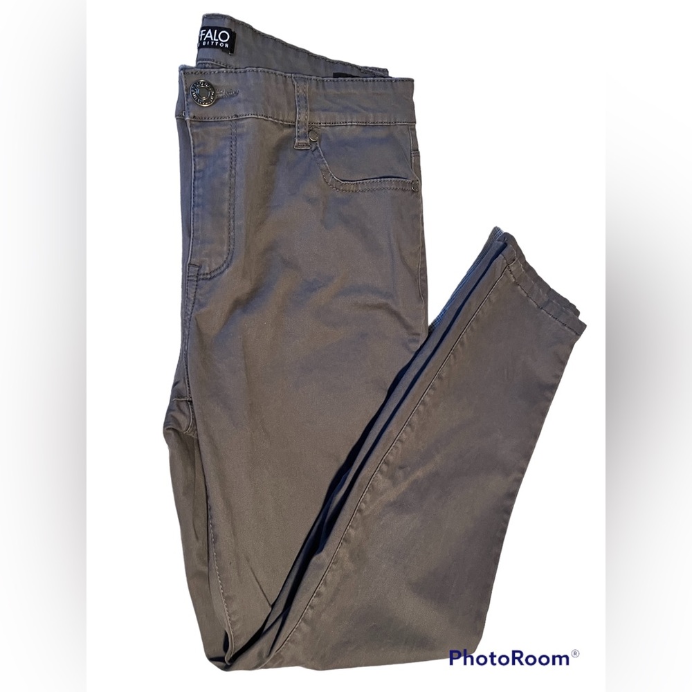 Buffalo David Britton gray Daily mid rise stretch skinny ankle grazer Sz 10